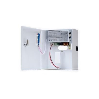 ZTP1203B - Zálohovaný napájecí zdroj, 12VDC / 3A v kovovém uzamykatelném krytu 22 x 19 x 8cm, LED