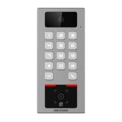 DS-K1T502DBWX-CQR - IP interkom/vstupní videoterminál se čtečkou Mifare karet a podpora čtení QR