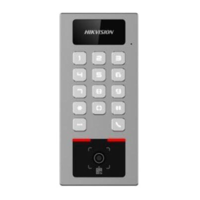 DS-K1T502DBWX-QR - P interkom/vstupní terminál se čtečkou Mifare karet, podpora čtení  QR