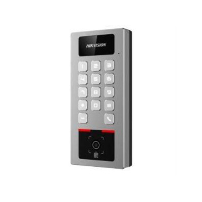 DS-K1T502DBWX-QR - P interkom/vstupní terminál se čtečkou Mifare karet, podpora čtení  QR