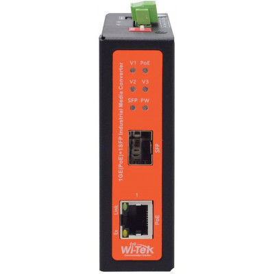 WI-PS302GF-I - 1GE + 1SFP Fiber Uplink Industrial HiPoE switch, 60W