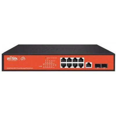 WI-PCMS310GF - 8GE + 1Combo SFP + 1SFP 802.3af/at Cloud L2 Managed PoE switch, 140W
