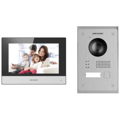 DS-KIS703Y-P - Kit videotelefonu, 2-drát, bytový monitor + dveřní stanice + napájecí zdroj