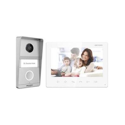 DS-KIS101-P/Flush - Kit videotelefonu, 2-drát, zápustná montáž, bytový monitor + dveřní stanice