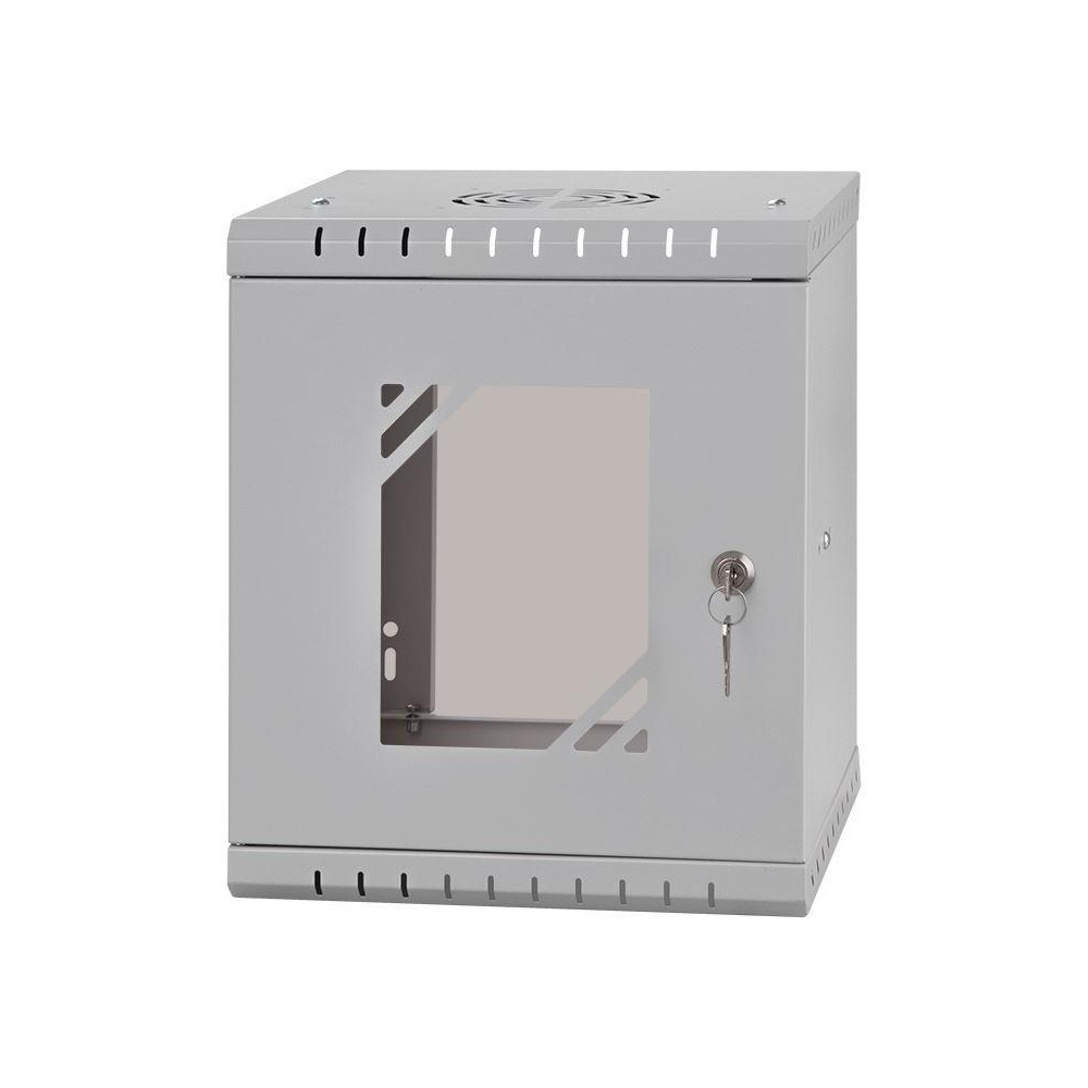 LX10-6U-280GG - LEXI-Net Basic Rozvaděč nástěnný 10" 6U 280m, dveře sklo, šedý