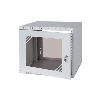 LX19-9U-450GG - LEXI-Net Basic rozvaděč nástěnný 19" 9U 520x450, dveře sklo, šedý