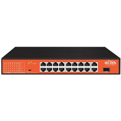 WI-PS518GH - 16FE + 1Combo SFP + 1GE PoE switch, 250m, 150W