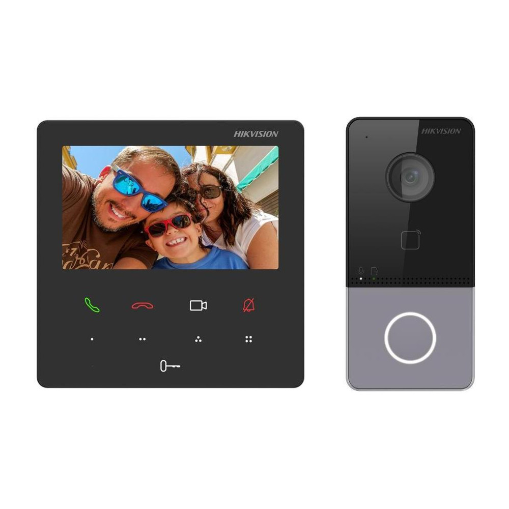 DS-KIS606-P - Kit IP videotelefonu, bytový monitor + dveřní stanice + 2x zdroj