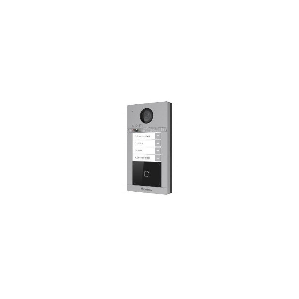 DS-KV8413-WME1(C)/Flush - IP dveřní interkom 4-tlač., čtečka karet, 2MPx kamera, WiFi, zápustný