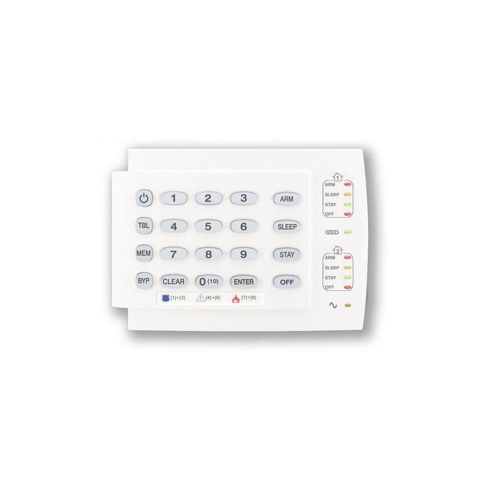 K10LEDH - klávesnice LED 10 zón, 2 podsystémy, horizontální K10LEDH - klávesnice LED 10 zón, 2 podsystémy, horizontální