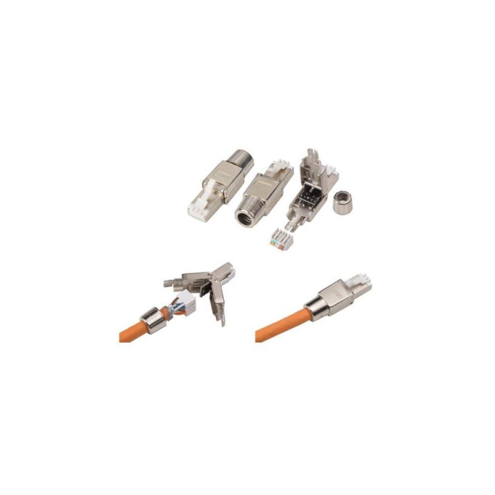Konektor RJ45 8/8 50u CAT6A - Konektor RJ45 8/8 50u CAT6A FTP - samořezný Konektor RJ45 8/8 50u CAT6A - Konektor RJ45 8/8 50u CAT6A FTP - samořezný