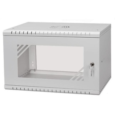 LX19-6U-350GG - LEXI-Net Basic rozvaděč nástěnný 19" 6U 520x350, dveře sklo, šedý