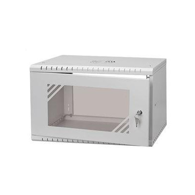 LX19-6U-350GG - LEXI-Net Basic rozvaděč nástěnný 19" 6U 520x350, dveře sklo, šedý