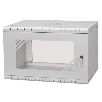 LX19-6U-450GG - LEXI-Net Basic rozvaděč nástěnný 19" 6U 520x450, dveře sklo, šedý