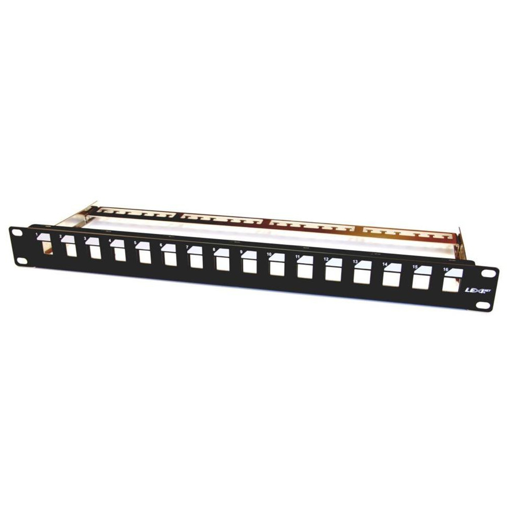 PATCHP16PNEOU/F - LEXI-Net Patch panel 16 portů neosazený pro UTP/ FTP, velikost 1U PATCHP16PNEOU/F - LEXI-Net Patch panel 16 portů neosazený pro UTP/ FTP, velikost 1U