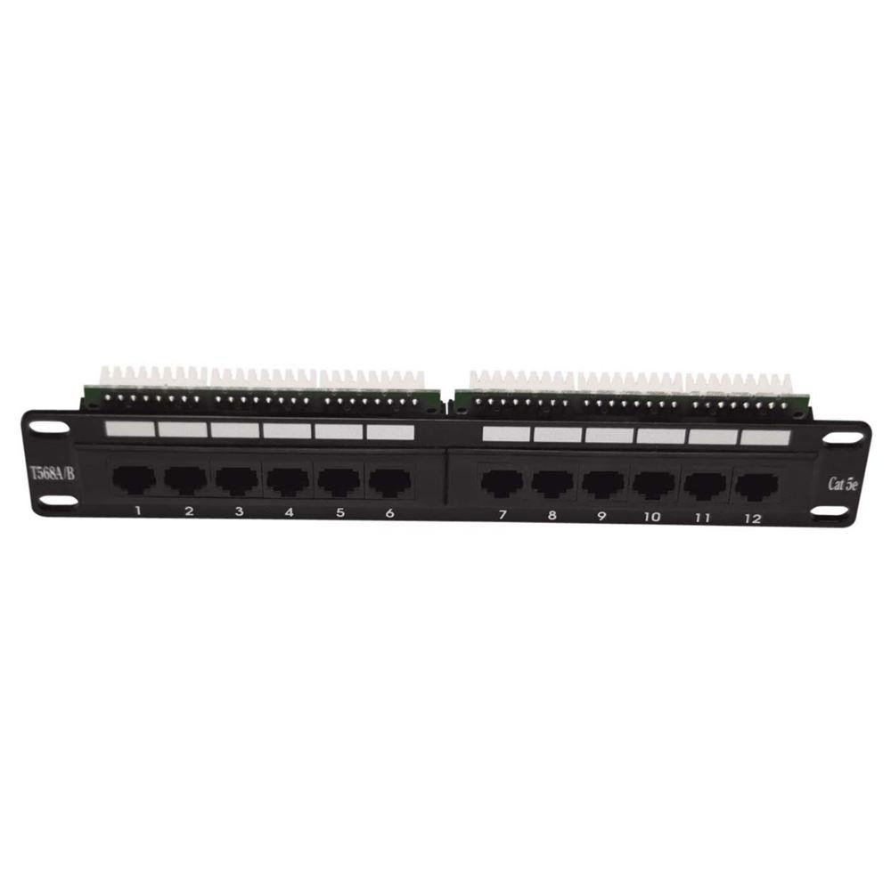 PATCHP1U12P - LEXI-Net Patch panel pro 10" rozvaděče C5e 12Port 1U PATCHP1U12P - LEXI-Net Patch panel pro 10" rozvaděče C5e 12Port 1U