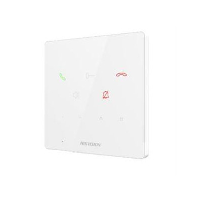 DS-KH6000-E1/White - Vnitřní dotyková IP Audio stanice bez obrazovky, PoE, alarm, bílá
