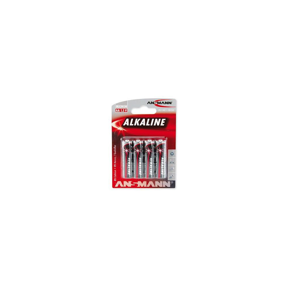 Ansmann LR6 AA RED - Alkalická baterie AA, 1,5V, LR6, AA, BL4 Ansmann LR6 AA RED - Alkalická baterie AA, 1,5V, LR6, AA, BL4
