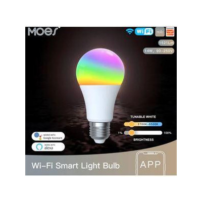WB-TDA14-RCW-E27-MS - Smart Wifi žárovka, 14W, RGB+C+W, E27,100-240V