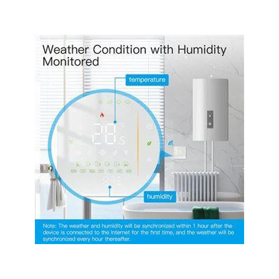 WHT-006-GB-BK-MS - Moes WiFi Smart termostat pro elektrické podlahové vytápění, černý