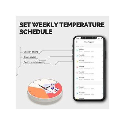 WHT-009-GA-WH-MS - Moes WiFi Smart termostat pro vodní podlahové vytápění, bílý