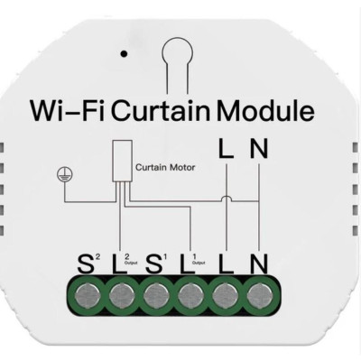 WM-108-MS - Mini WiFi spínač posuvu závěsů nebo rolet, 90-250V AC 50/60HZ