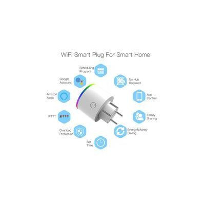 WP-EUY16LM-WH-EN - WiFI Smart zásuvka s RGB LED indikací a měřením spotřeby - 16A