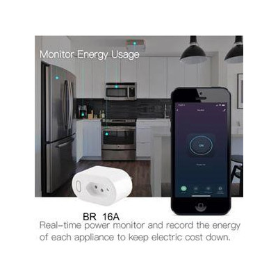 WP-X-EU16M-WH-MS - WiFi Smart chytrá zásuvka 90-250V AC 50/60HZ 16A s měřením spotřeby
