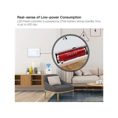 WRHT-8000-GC-WH-EN - Moes WiFi Smart termostat + RF přijímač pro elektrickým/plynový bojler, bílý