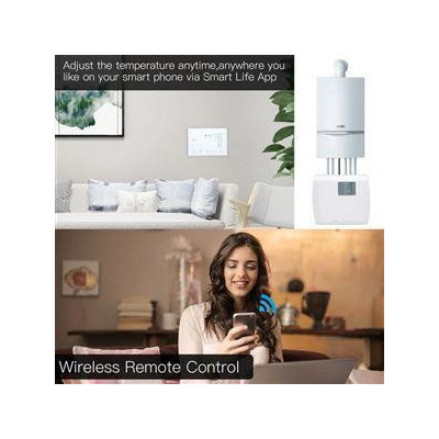 WRHT-8000-GC-WH-EN - Moes WiFi Smart termostat + RF přijímač pro elektrickým/plynový bojler, bílý