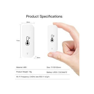 WSS-FL-TH-A-EN - Smart WiFi sensor teploty a vlhkosti