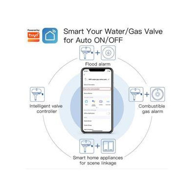 WV-QY-EU-EN - Smart motorizovaný zavírač ventilu MOES WV-QY-EU Valve WiFi Tuya