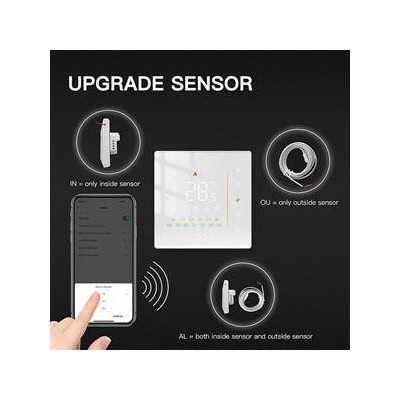 ZHT-006-GB-WH-MS - Moes ZigBee Smart termostat pro elektrické podlahové vytápění, bílý