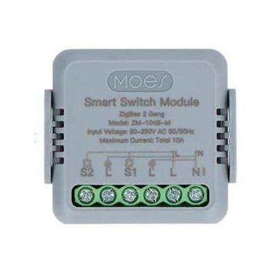 ZM-104B-M-MS - 2 kanálový mini ZigBee spínač elektrických spotřebičů, AC 90-250V, 10A