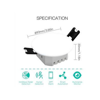 ZSS-QY-HP-MS - ZigBee stropní detektor přítomnosti