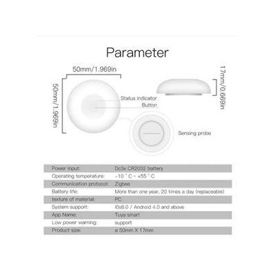 ZSS-QY-WL-C-MS - ZigBee Smart Sensor úniku vody
