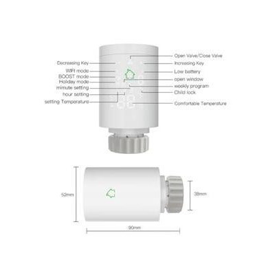 ZTRV-368-MS - ZigBee Smart termostatická hlavice