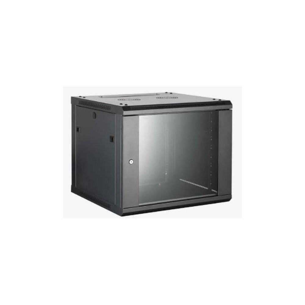 DS-XS6404-S/B - Rozvaděč nástěnný 4U, 600x450x281mm, dveře, sklo, černý DS-XS6404-S/B - Rozvaděč nástěnný 4U, 600x450x281mm, dveře, sklo, černý