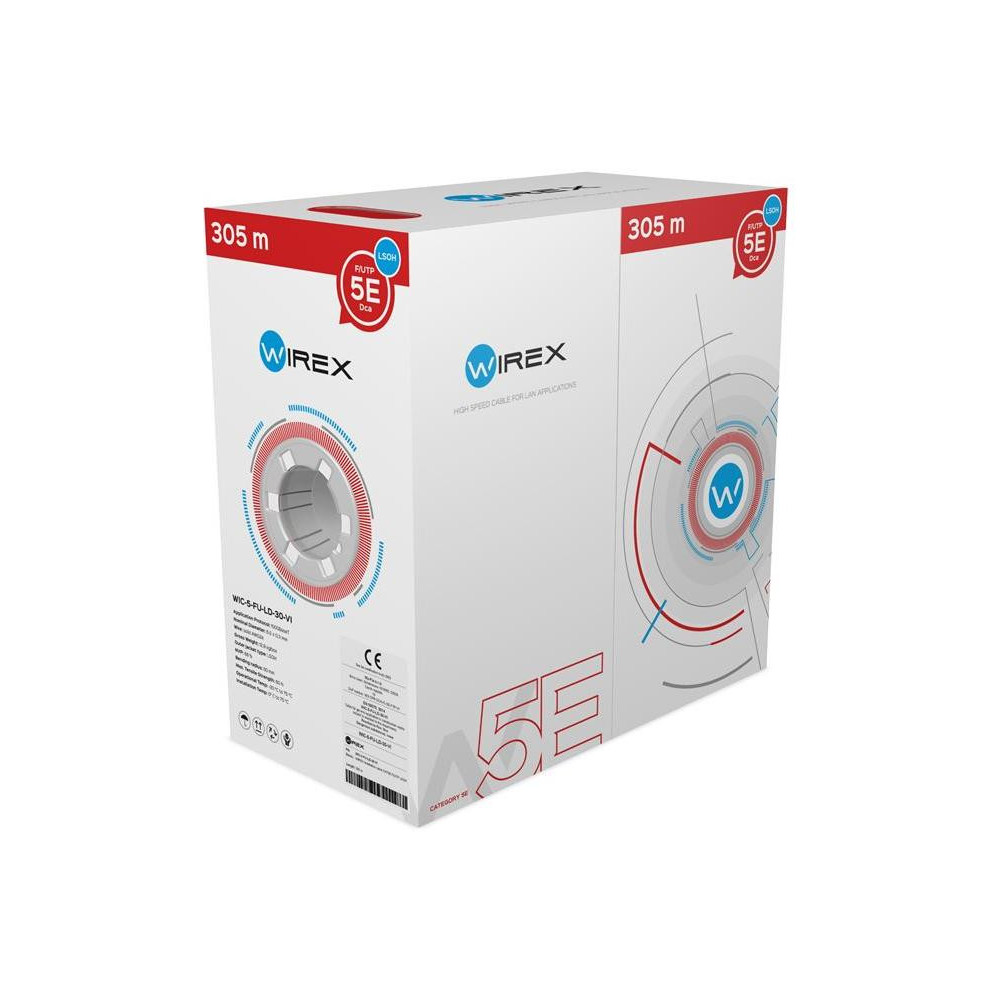 WIC-5-FU-LD-30-VI - WIREX Instalační kabel CAT5E F/UTP LSOH / DCA 305m box fialový WIC-5-FU-LD-30-VI - WIREX Instalační kabel CAT5E F/UTP LSOH / DCA 305m box fialový