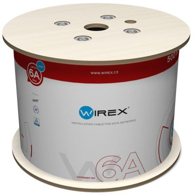 WIC-6A-UF-LD-50-VI - WIREX Instalační kabel CAT6A U/FTP LSOH / DCA 500m cívka fialový