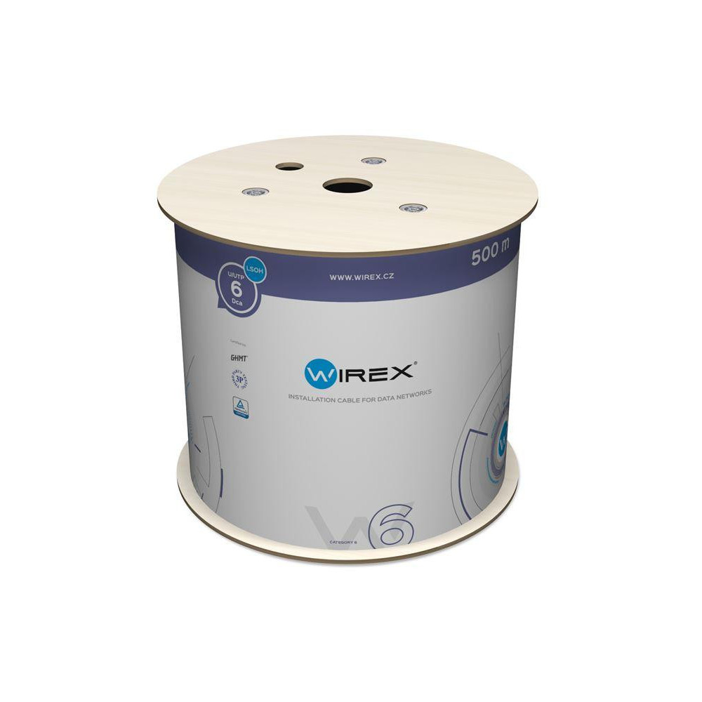 WIC-6-U-LD-50-VI - WIREX Instalační kabel CAT6 U/UTP LSOH / DCA 500m cívka fialový WIC-6-U-LD-50-VI - WIREX Instalační kabel CAT6 U/UTP LSOH / DCA 500m cívka fialový