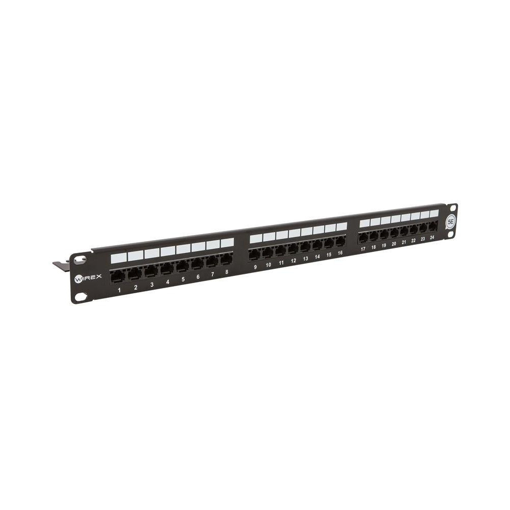 WPP-5-U-24-1-BL - WIREX 19" Patch panel CAT5E UTP 24xRJ45 1U s vyvazovací lištou WPP-5-U-24-1-BL - WIREX 19" Patch panel CAT5E UTP 24xRJ45 1U s vyvazovací lištou