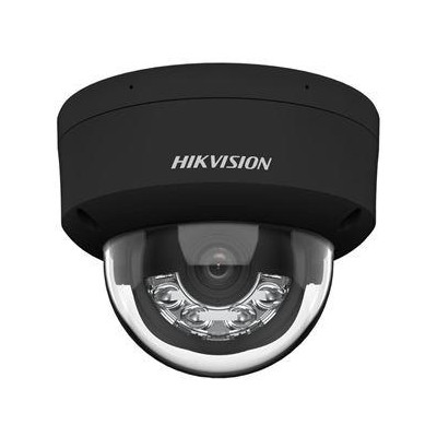 DS-2CD2187G2H-LISU(2.8mm)/eF/BLACK - 8MPix IP Dome Hybrid ColorVu AcuSense kamera, LED/IR 30m, WDR 130dB,audio, alarm, IP67, čer