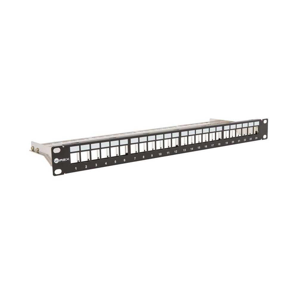 WPP-M-S-24-1-BL - WIREX 19" Patch panel modulární pro 24x keystone 1U s vyvazovací lištou WPP-M-S-24-1-BL - WIREX 19" Patch panel modulární pro 24x keystone 1U s vyvazovací lištou
