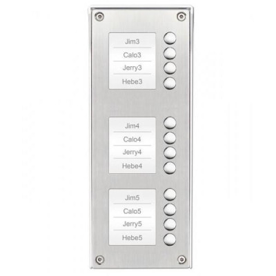 DPC-D268E-12S - Rozšiřující panel - 12x zvonek, nerez ocel, 2-Drát
